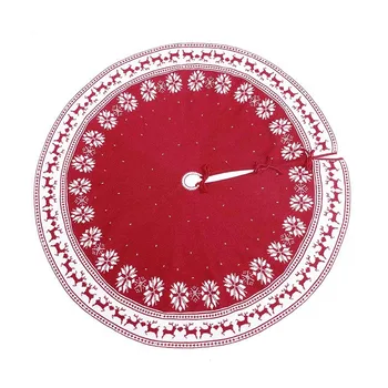 

Christmas Gift Knitted Snowflake Deer Tree Skirt Christmas Tree Apron Decoration for Christmas Decorations Holiday PI669
