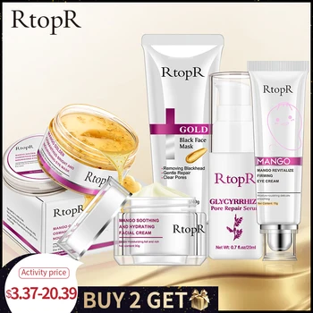 

Glycyrrhiza Face Pore Repair Serum Anti-Aging Eye Cream Face Cream Gold Remove Blackhead MaskBright And Nourishing Eye Mask Set