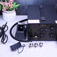 Паяльная станция SMD типа насоса, Цифровой паяльник YIHUA 852D+ 2 в 1 SMD паяльная станция горячего воздуха 110 В/220 В