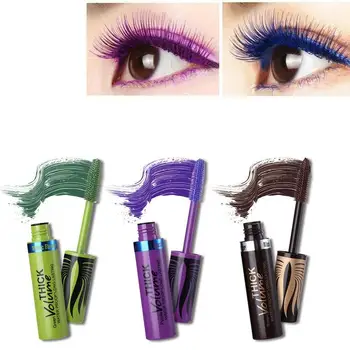 

1PCS Colorful Mascara 3D Curling Eyelash Long Lasting Waterproof Mascara Purple Green Brown Mascara Eyelash Makeup