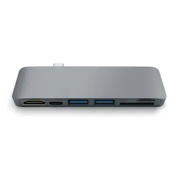

USB Hub SD/TF Card Reader 6 in 1 3.1 Type C to HDMI for Macbook