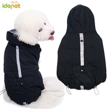 Зимняя Теплая Одежда для собак зимнее пальто для собак куртка для маленьких собак Черный Теплый наряд для домашних животных куртка для кошек зимняя одежда 35