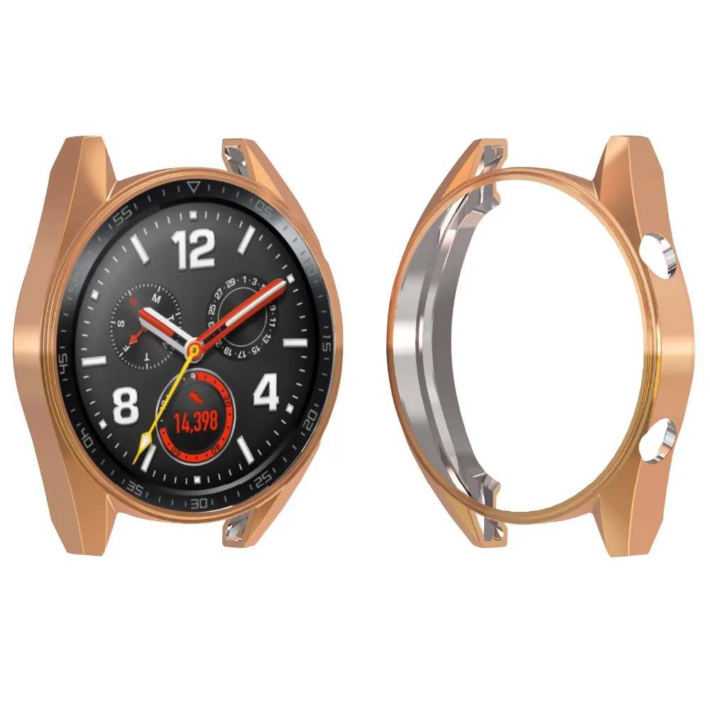 Huawei Watch GT case For huawei watch gt strap band cover soft TPU plated All-Around protective case shell watch Accessories