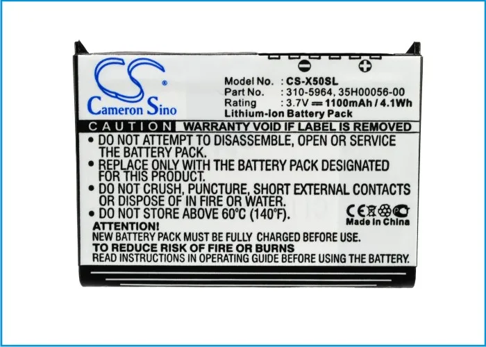 Аккумулятор Cameron Sino 1100 мАч для DELL Axim X50 X50V X51 X51V 310 5965 U6192|Цифровые аккумуляторы| |