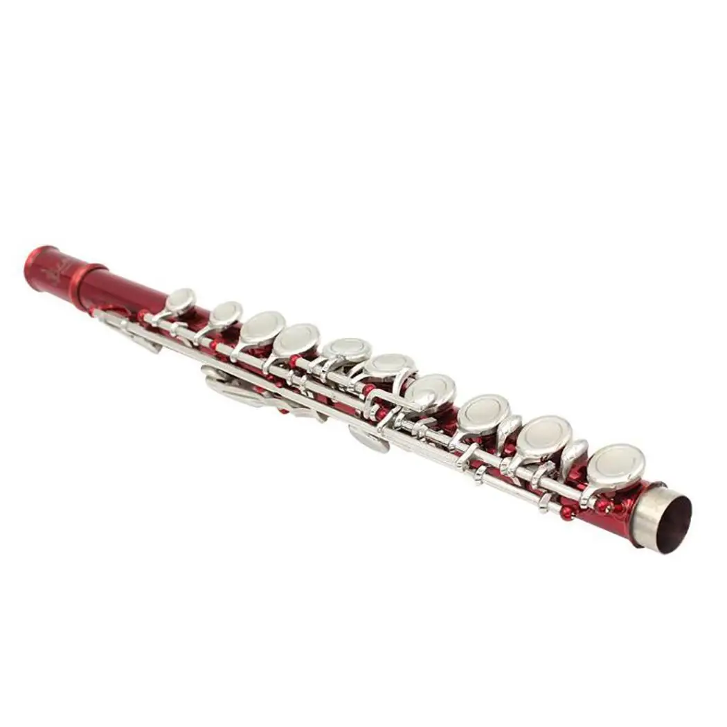 White 16 Holes Concert Flute Western C Key Flute Musical Wind Instrument - Цвет: White