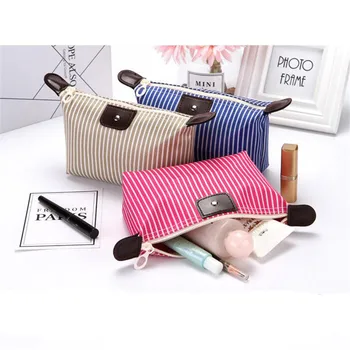 

Women Travel Cosmetic Bag Makeup Bag Dumpling Polyester Around Soft Portable Female Make Up Wash Toiletry Bag kosmetyczka