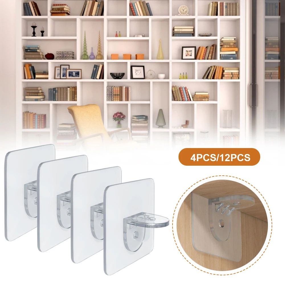 

4/12 шт. клейкие опорные колышки для полки, прозрачные колышки для шкафов и шкафов, настенные вешалки для кухни, кабинета, мебели
