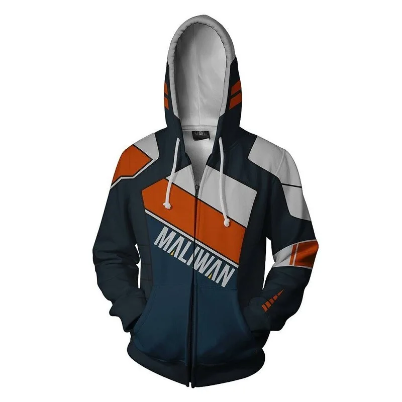 New Style Borderlands 2 Maliwan 3D Zipper Hoodie Sweater Customization
