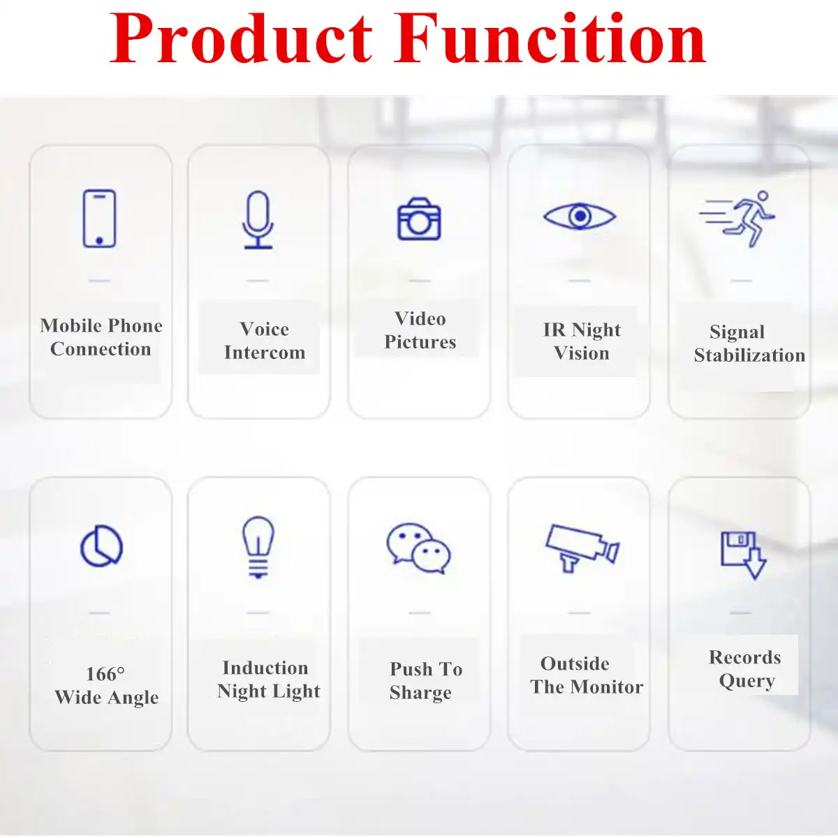 Two Way Intercom Doorbell Smart Wifi Video Intercom Door Phone Bell Camera For Apartments Ir Alarm Wireless Security Camera