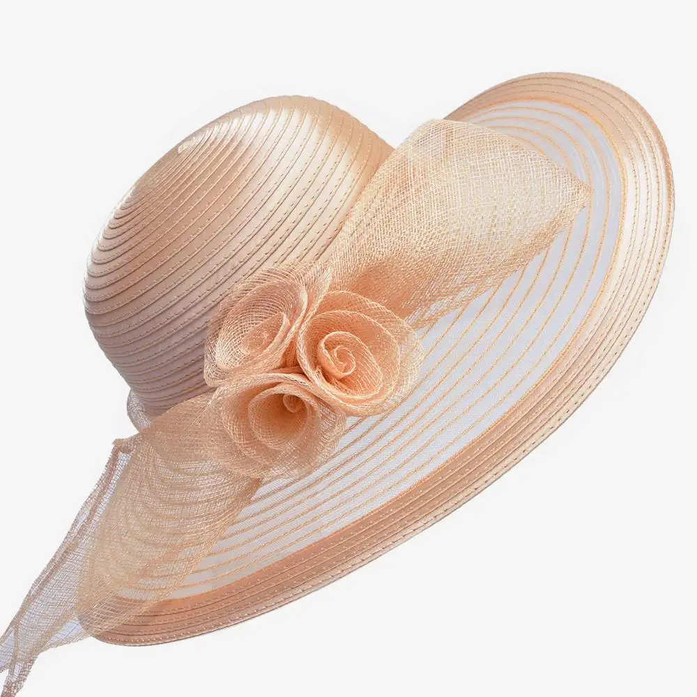Lawliet Sinamay Fascinator Für Damen – Hochzeitshut Mit Spitze & Satin, Kopfumfang 55–59 Cm