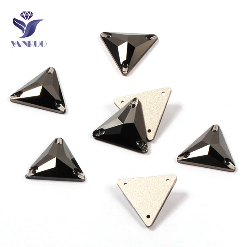 YANRUO 3270 Triangle All Color Sew On Stones Glass Crystals Rhinestones Best Quality Gems Stones For Clothing