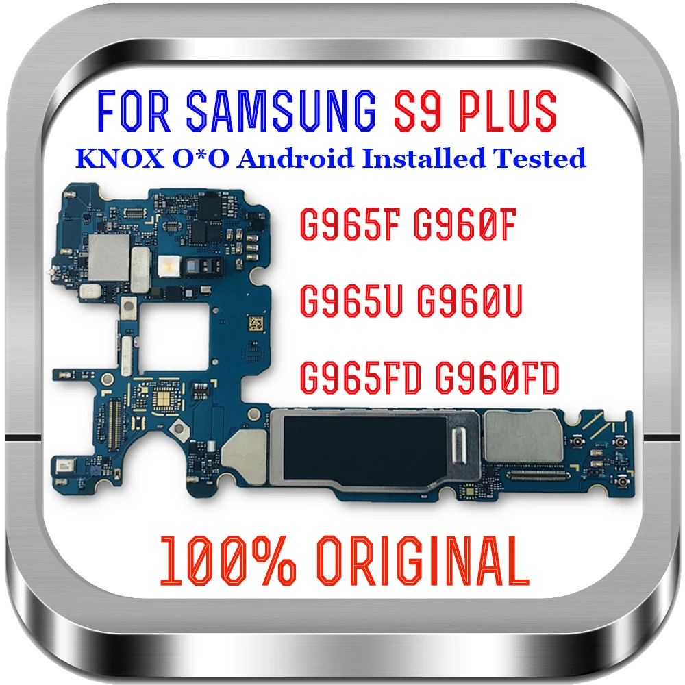Европейская версия для samsung S9 Plus материнская плата G965F G960F G965U G960U G965F Заводская плата разблокировки с чипами IMEI OS логическая плата
