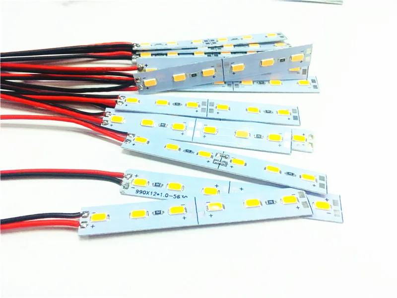 

10 шт. светодиодные панели 12 в 24 в 6LED 8 см 1 вт шкаф светодиодный модуль полоса LED жесткая полоса 6 светодиодный модуль для витрины машина доска завод