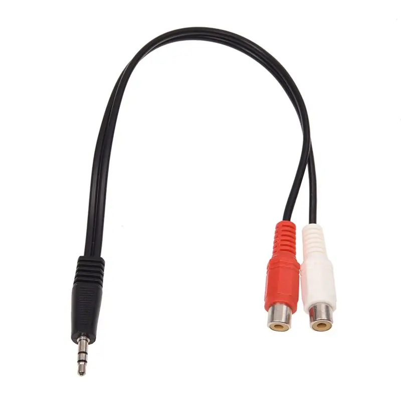 

3.5mm stereo adapter headphone jack to 2 RCA jack adapter audio cable, 3.5mm Male to 2x RCA Female