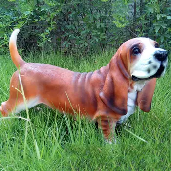 

Realistic Dog Puppy Swan Figurine Sculpture Art Craft Home Office Desktop Decor