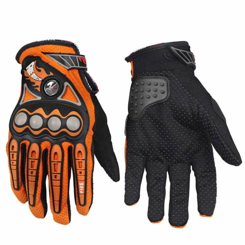 Оранжевый Мужские перчатки Guantes Ciclismo для езды на велосипеде на открытом воздухе, перчатки на длинные пальцы, велосипедные перчатки M L XL - Цвет: Оранжевый