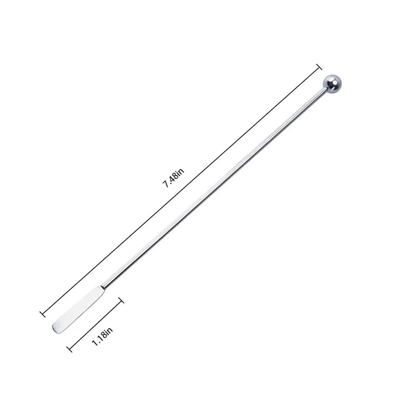 Hot XD-10pcs Swizzle Sticks Metal- Stainless Steel Mixing Cocktail Coffee Stirrers for Wine Juice 7.5 inch, 10Pieces Pack