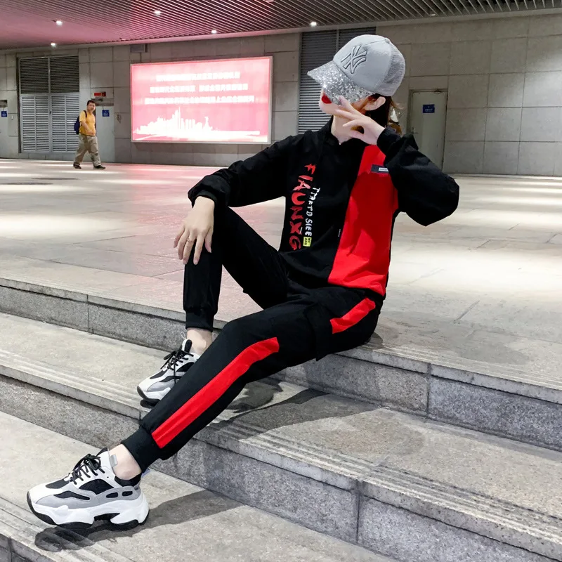 

Spring Women Tracksuit Sportswear Letter Printed Hoodie Sweatshirt Loose Pant Running Jogger Fitness Workout Clothing Sport Suit
