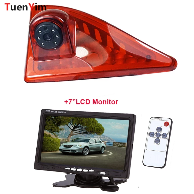 Brake Light Rear View Camera For Renault_Master/Nissan-NV40/Opel_Movano 2010-2016 With 7Inch LCD Monitor 2In1 Parking Kit
