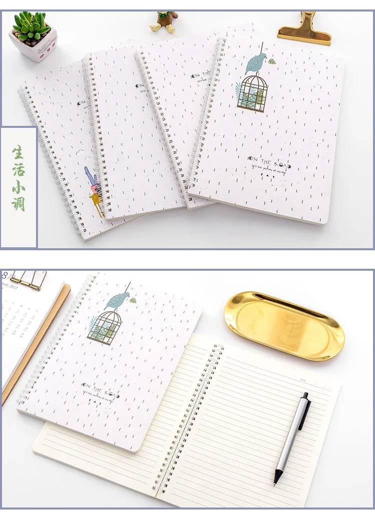 B5 partysu spiral notebook Creative notebook Students use 16k Coil notebook Cartoon notepad