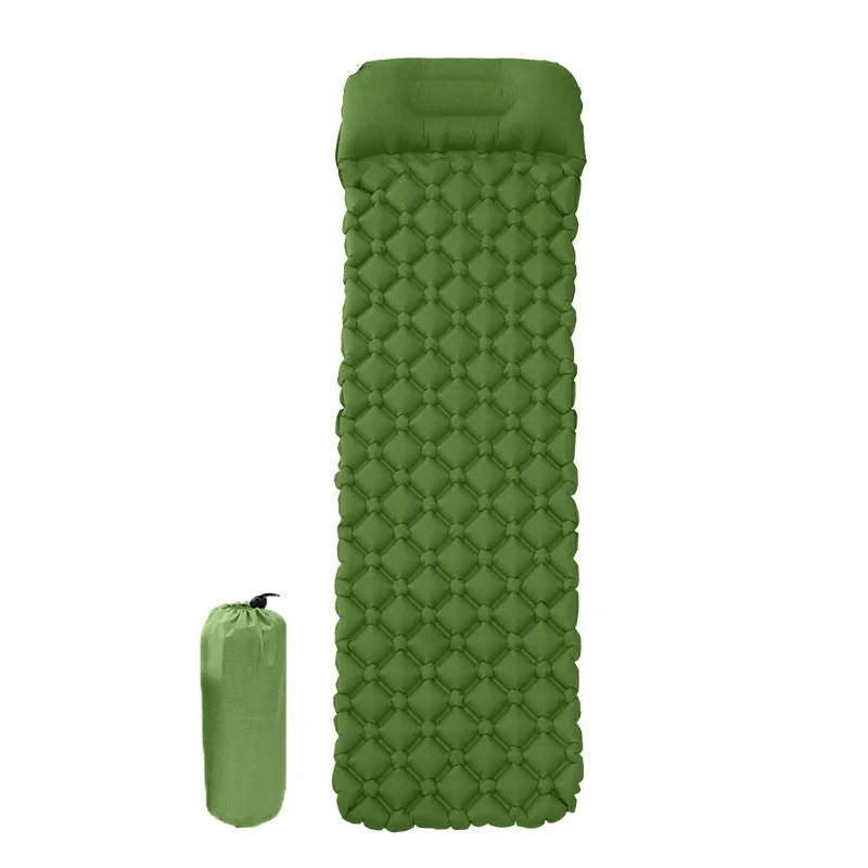 Спальный коврик для сна надувной ТПУ Кемпинг портативный воздушный диван для отдыха с подушкой спальная Подушка губка кемпинг матрас - Цвет: Green
