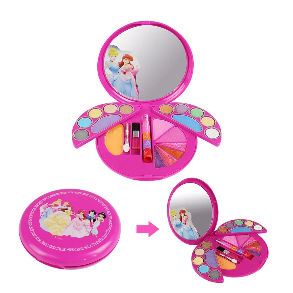 Disney Make up набор имитации косметики игрушка органайзер для хранения средств макияжа и красоты ребенок умный водорастворимый косметика