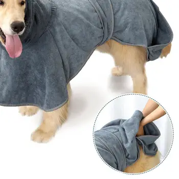 

Dog Bath Towels Pet Dog Bath Towel for Medium Large Dogs Microfiber Super Absorbent Pet Drying Towel Blanket With Pocket Hood