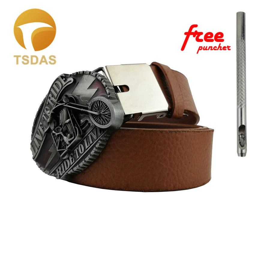 Пряжки для ремня LIVE TO RIDE мужские металлические пряжки западного черепа из