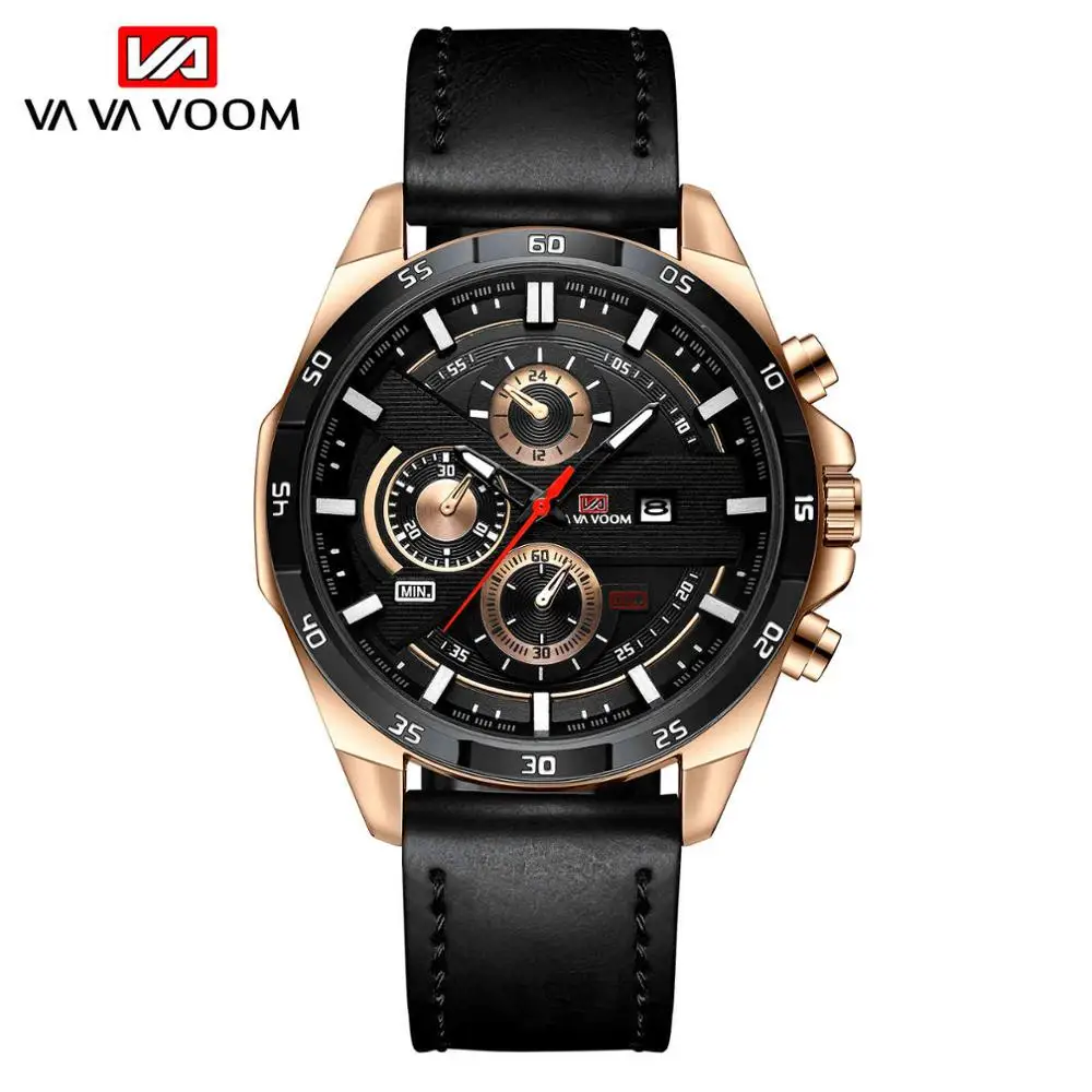 

Top Brand Luxury Mens Watches Male Clocks Sport Clock Leather Strap Quartz Business Men Watch Gift