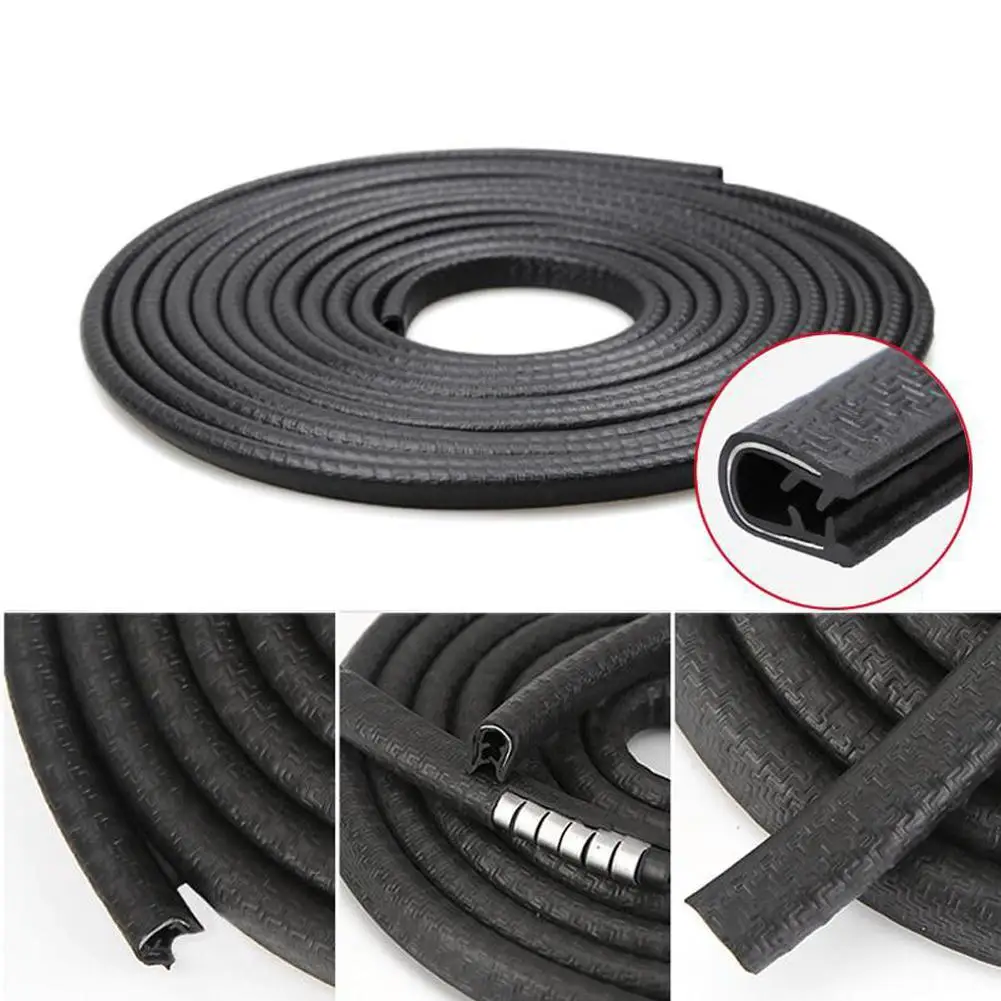 Black 10 meters Универсальная защита от царапин на кромке двери автомобиля 5 м/10 м прокладка уплотнительная защита отделка автомобильные дверные наклейки - Цвет: Black 10 meters