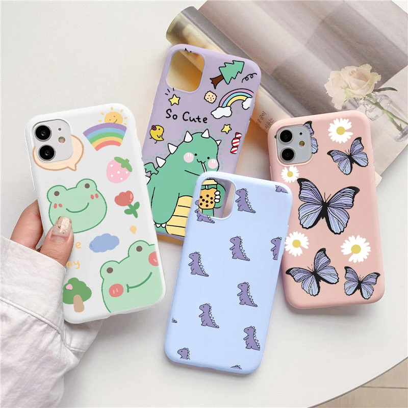 Чехол для Huawei Y7 Y6 Y9 Prime P Smart 2019 2021 P20 P30 Pro P40 Lite E Y8P Y7P Honor 20 10 9X 9C чехол с динозавром бабочкой лягушкой