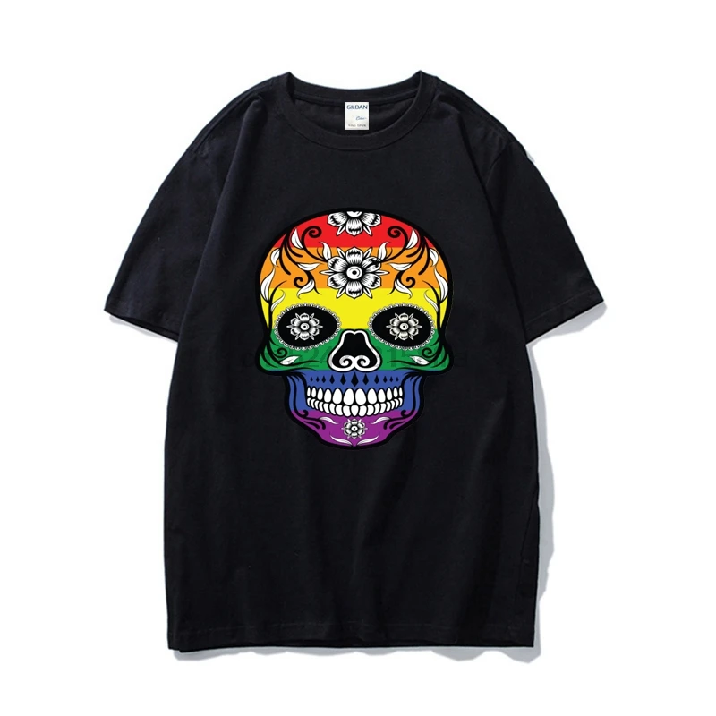 Gay Pride Lgbt Katrina Skull Shirts 2020 For Man S Striped T Cheap Clothing Funny Tee Shirt Online | Мужская одежда