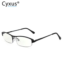 Cyxus, анти-синий светильник, очки для чтения, прозрачные линзы, полуоправа, очки для дальнозоркости, унисекс, очки 2202