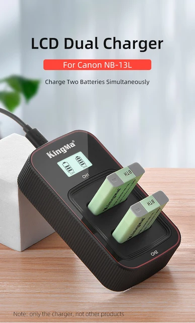 Canon G7x Mark Ii Charger BM 2-Pack Of NB-13L Batteries And