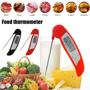 

Digital Instant Read Meat Thermometer with Foldable Probe for Oil Deep Fry BBQ Grill Smoker Meat Thermometer Kitchen