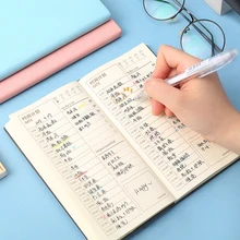 Мягкая кожа Повседневная Школа планирования и офисный блокнот для заметок, 9,8x17,8 см 200 страниц 80 GSM, ежедневный журнал, недатированный