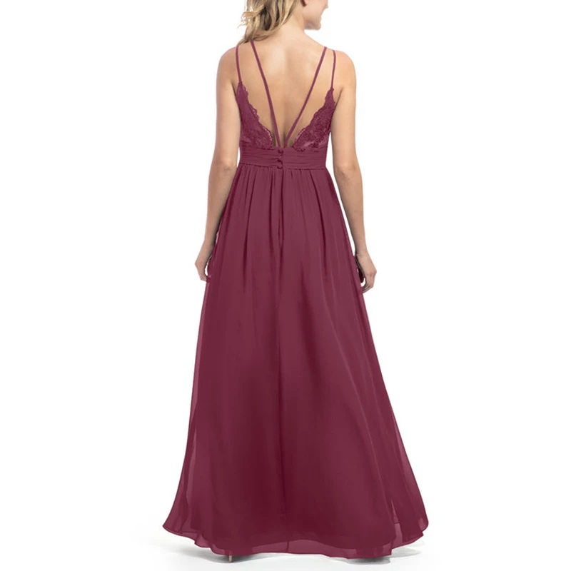 Платье подружки невесты, шифоновое, Vestidos De Boda Invitada, элегантное,, вечерние платья, изящное, на бретельках, Robe demoiseur D'honneur