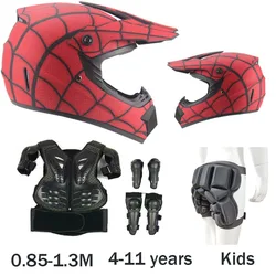 Children Latka Youth Motocross Body Armor Riding Cycling Skating Vest armor Scooter Knee Elbow Guard Kids off road helmet