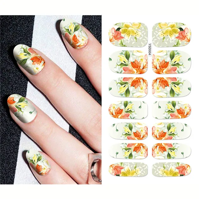 Nail Stickers For Nails Sliders 3D Color Water Transfer Nail Sticker Creativity Decoration Art Necklace Pattern Dreamcatcher YSD004