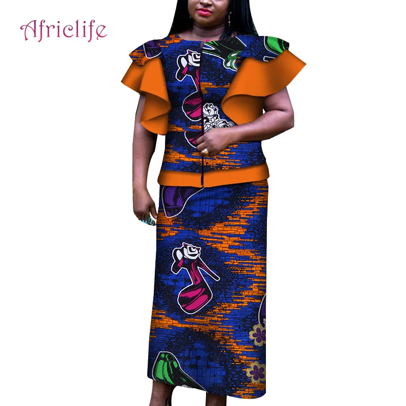 Африканские платья Kitenge, традиционные вечерние женские костюмы в африканском стиле размера плюс, Женская африканская восковая одежда с принтом WY6007
