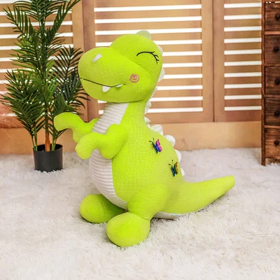 Новая игрушка Большой 90 см мультфильм плюшевый динозавр игрушечный динозавр мягкая кукла обнимая Подушка подарок на день рождения s1887 - Цвет: Зеленый