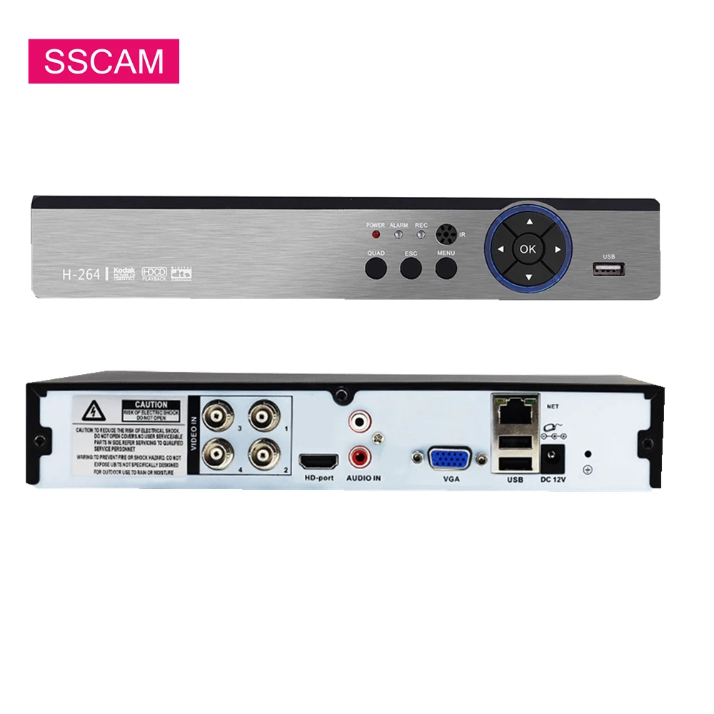 4 канала 5 Мп AHD DVR в 1 Гибридный сетевой видеорегистратор H.265 для IP CVI TVI CVBS