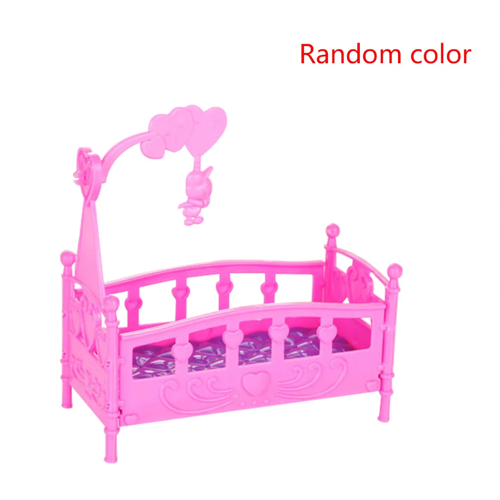 Rocking Cradle Bed Doll House Toy Furniture For Kelly Doll Accessories 