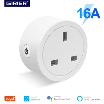 

Tuya Smart Wifi Plug UK 16A, App Remote Control Socket Outlet with Energy Monitoring Function, Works with Alexa Google Home