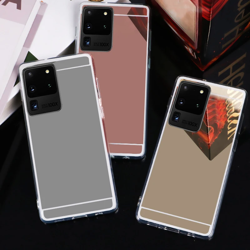 Чехол для телефона Samsung Galaxy Note 10 Plus 9 8 S8 S9 S9plus S7 S6 Edge S10 S20 Мягкий ТПУ зеркальный