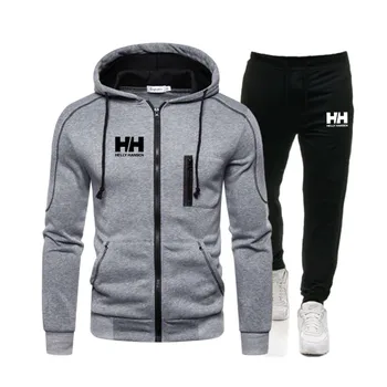 

2020 Autumn New Sets Tracksuit Men Autumn Winter Hooded Sweatshirt Drawstring Outfit Sportswear Male Suit Pullover Two Piece Set