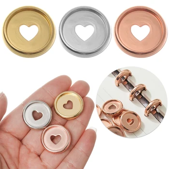 

Creative 5Pcs Heart Shape Loose Leaf Book Binder Notebook Diary Disc Scrapbook Binding Hoop Ring 360° DIY Album Multi-function