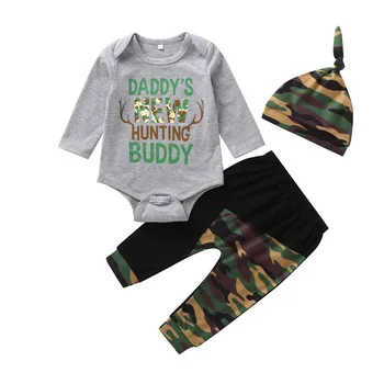 

0-24M Fashion Newborn Baby Kid Boy Camouflage Clothes set Long Sleeve Tops T-shirt Pants Suit Cute Seet tracksuit Outfit