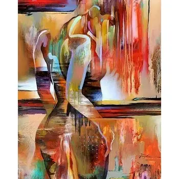 

diy frame Colorful Women Paint By Numbers For Adults Calligraphy Painting Modern Wall Art Canvas For Home Decors Art