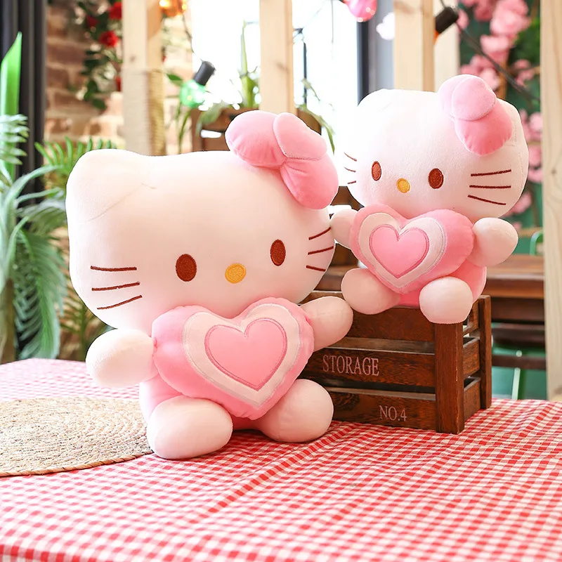 Креативные подарки Douyin знаменитостей Стильные Плюшевые игрушки hello kitty подушка милый аниме игрушка для девочек сердце подарок